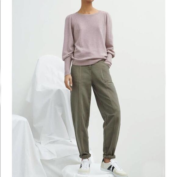 NWT WRAP LONDON GARMENT DYED COTTON LYOCELL CARROT PANTS - Picture 1 of 5